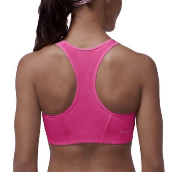 NEW Women Small Victory High Support Stay Cool DriFIT Sports Bra 706579-616 Pink - Picture 3 of 3
